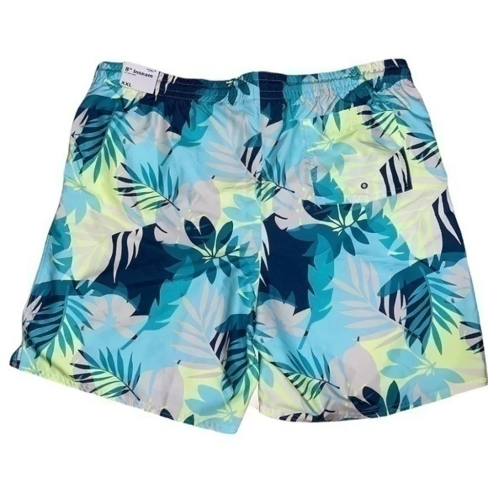 Old Navy Active Swim Trunks - Tropical Print - 8 inch Inseam - XXL